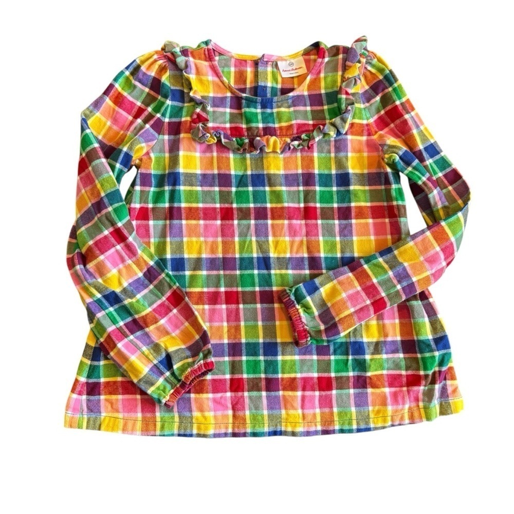 Hanna Andersson Girls Top Long Sleeve Plaid Flannel Size 150 / 12